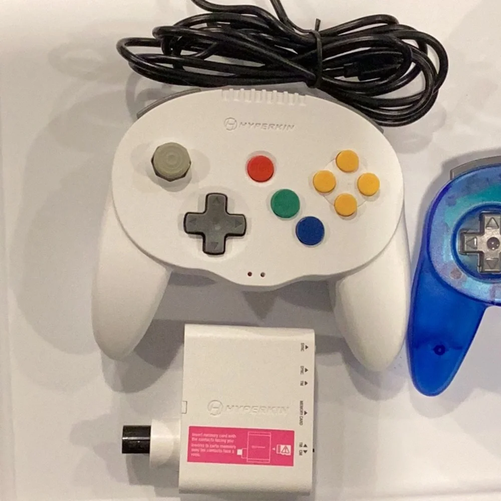 Nintendo 64 Wireless Controller With Dongle Hyperkin & N64 Controller Lot Of 2